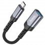 Перехідник Hoco UA24 Type-C male to USB female 3.0 Metal gray