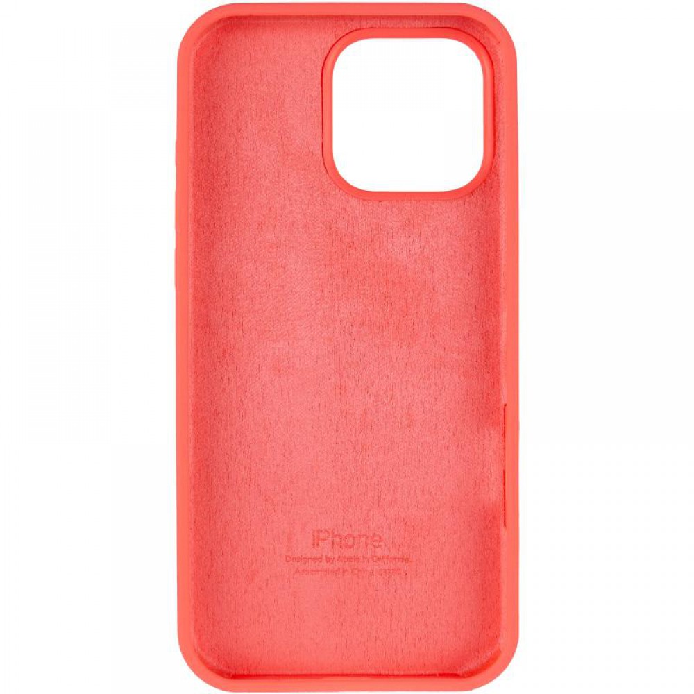 Чохол Silicone Case Full Protective (AA) для Apple iPhone 15 Pro (6.1") Кавуновий / Watermelon red