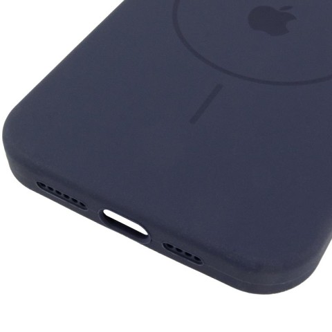 Чохол Silicone Case Full Protective (AA) V2 with MagSafe для Apple iPhone 16 Pro (6.3") Темно-синій / Midnight blue