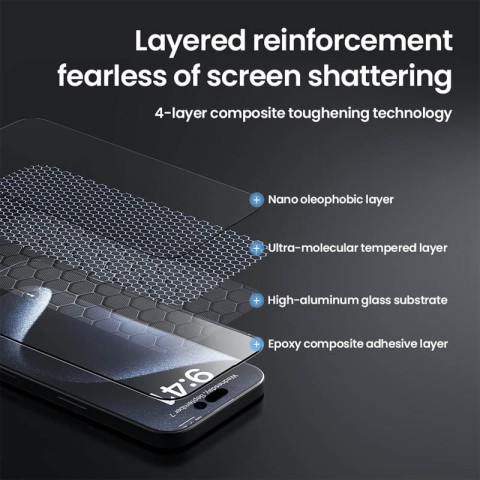 Захисне скло Nillkin (CP+PRO) для Apple iPhone 16 Pro Max (6.9") (+ аплікатор) Чорний