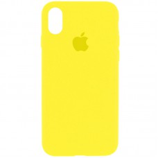 Чохол Silicone Case Full Protective (AA) для Apple iPhone X (5.8") / XS (5.8") Жовтий / Neon Yellow