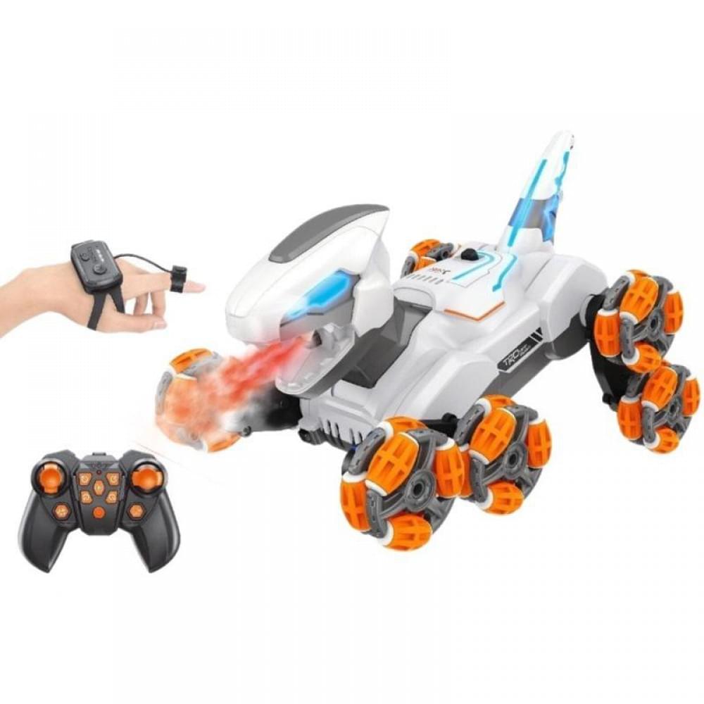 Детский восьмиколесный динозавр на радиоуправлении SHT 2590 2.4G (with 2 remote)