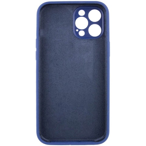 Чохол Silicone Case Full Camera Protective (AA) NO LOGO для Apple iPhone 12 Pro Max (6.7") Синій / Deep navy