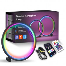 Настольная LED лампа RGB Intelligent circular atmosphere light Bluetooth USB with app