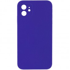 Silicone Case Square Full Camera Protective (AA) NOLOGO для Apple iPhone 11 (6.1") Фіолетовий / Ultra Violet