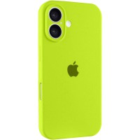 Чохол Silicone Case Full Camera Protective (AA) для Apple iPhone 16 (6.1") Кислотно-зелений / Acid Green