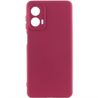 Чохол Silicone Cover Lakshmi Full Camera (AA) для Motorola Moto G24 Бордовий / Marsala