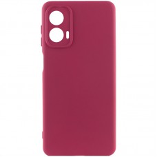 Чохол Silicone Cover Lakshmi Full Camera (AA) для Motorola Moto G24 Бордовий / Marsala