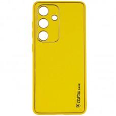Шкіряний чохол Xshield для Samsung Galaxy S24 Жовтий / Yellow