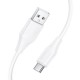 Дата кабель Hoco X124 Bien silicone USB to Type-C 3A (1m) White