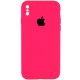 Чохол Silicone Case Square Full Camera Protective (AA) для Apple iPhone XS Max (6.5") Рожевий / Barbie pink