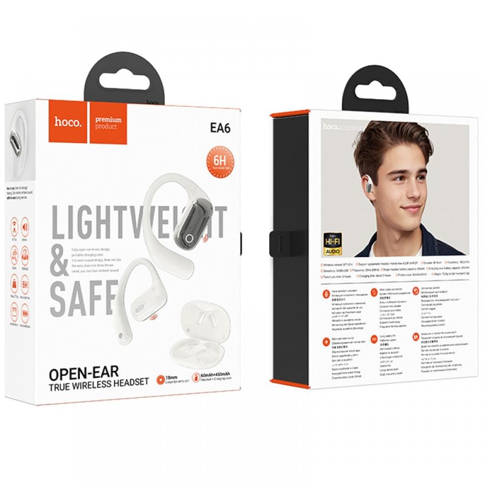 Бездротові TWS навушники Hoco EA6 Melody Milky White