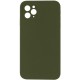 Чохол Silicone Case Square Full Camera Protective (AA) NOLOGO для Apple iPhone 11 Pro Max (6.5") Зелений / Dark Olive