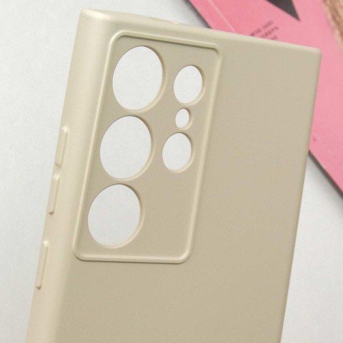Чохол TPU GETMAN Liquid Silk Full Camera для Samsung Galaxy S24 Ultra Пісочний / Sand