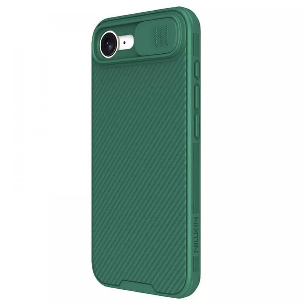 Карбонова накладка Nillkin CamShield Pro для Apple iPhone 16e (6.1") Deep Green