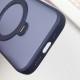 TPU+PC чохол Metal Buttons with MagSafe Colorful HQ Ring для Apple iPhone 14 Pro (6.1") Dark Blue