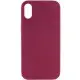 Чохол Silicone Case Full Protective (AA) NO LOGO для Apple iPhone XR (6.1") Бордовий / Maroon