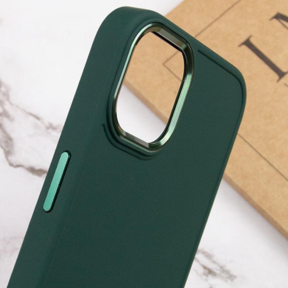 TPU чохол Bonbon Metal Style для Apple iPhone 12 Pro / 12 (6.1") Зелений / Pine green