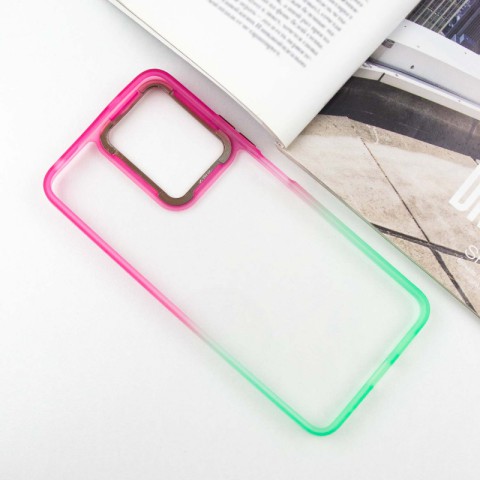 Чохол TPU+PC Fresh sip series для Xiaomi Redmi Note 12 4G Салатовий / Рожевий