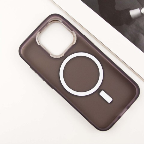 Чохол TPU+PC Lily with MagSafe для Apple iPhone 15 Pro Max (6.7") Dark Purple