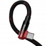 Дата кабель Baseus MVP 2 Elbow-shaped Type-C to Type-C 100W (2m) (CAVP000720) Black / Red
