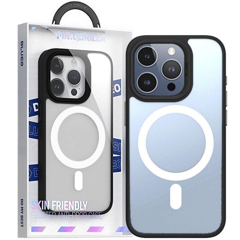 TPU+PC чохол Blueo Skin Friendly Frosted with MagSafe для Apple iPhone 15 Pro Max (6.7") Чорний