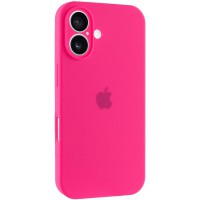 Чохол Silicone Case Full Camera Protective (AA) для Apple iPhone 16 (6.1") Рожевий / Barbie pink