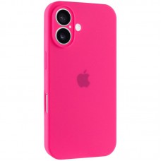 Чохол Silicone Case Full Camera Protective (AA) для Apple iPhone 16 (6.1") Рожевий / Barbie pink