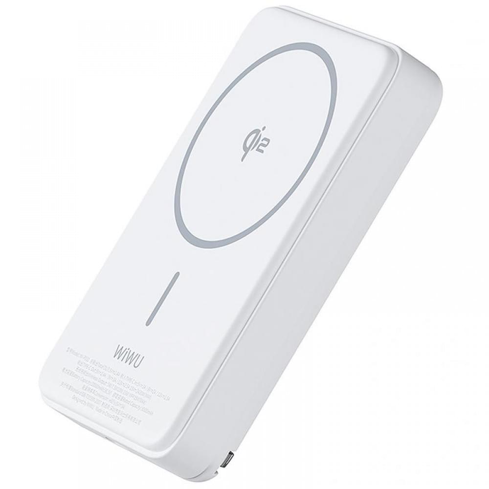 Портативний ЗП Power Bank WIWU Wi-P031 Magnetic з БЗП Qi2 30W 10000 mAh White