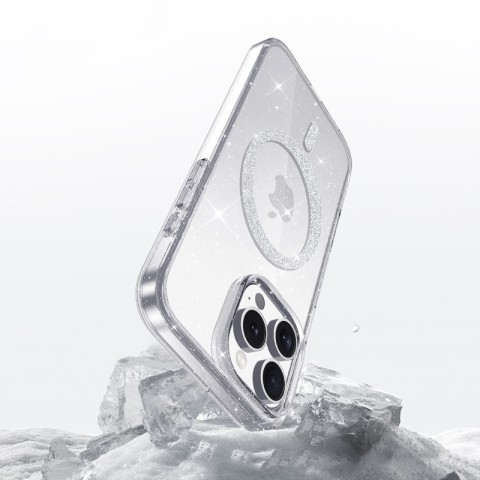 Чохол TPU Eclipse Sparkle (MagFit) для Apple iPhone 16 Pro (6.3") Clear