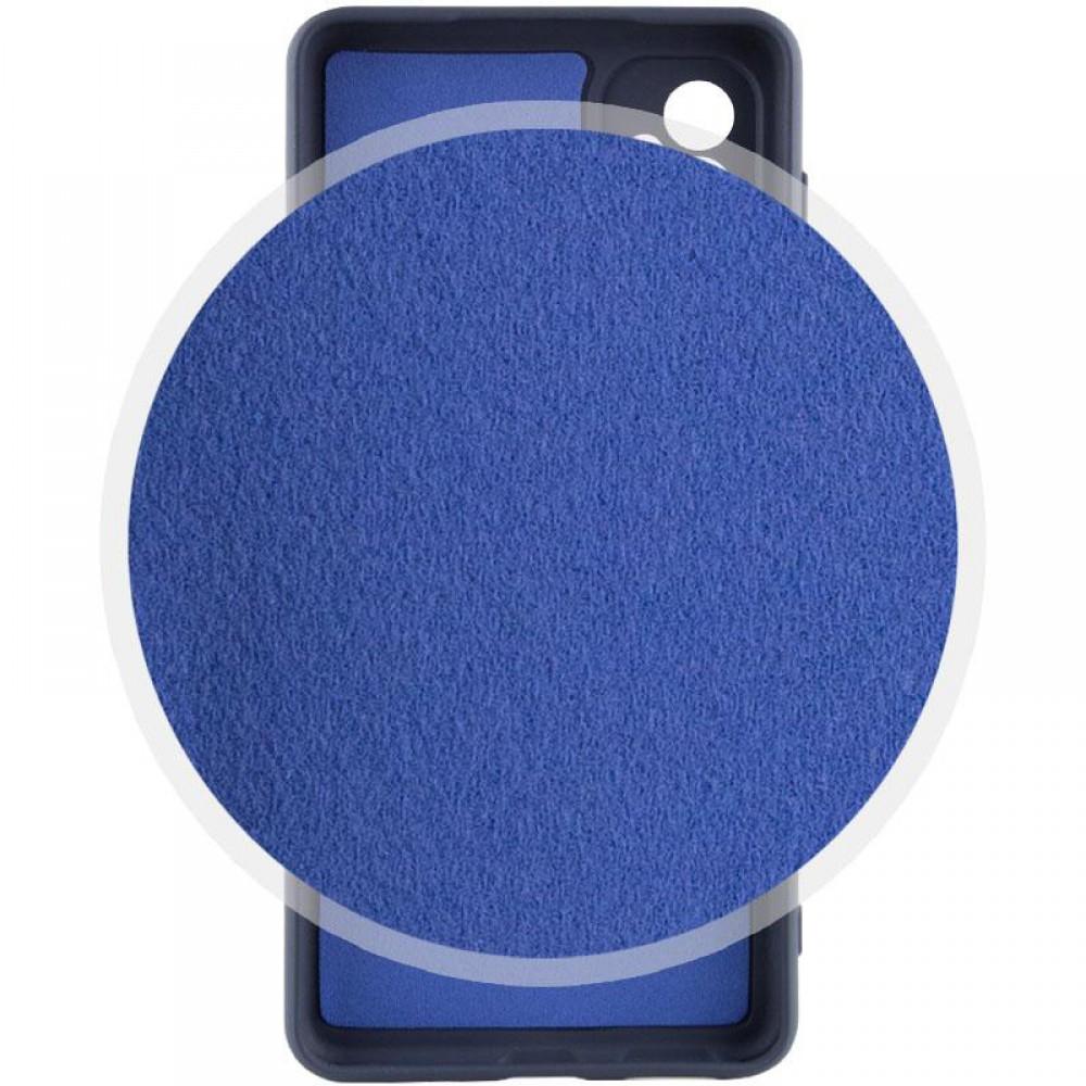 Чохол TPU GETMAN Liquid Silk Full Camera для Samsung Galaxy M34 5G Синій / Midnight Blue