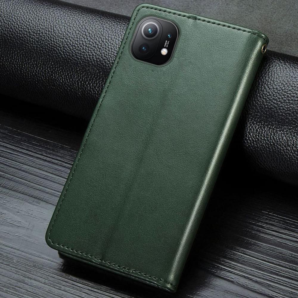 Шкіряний чохол-книжка GETMAN Gallant (PU) для Xiaomi Mi 11 Зелений
