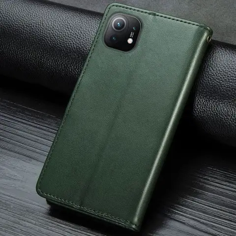 Шкіряний чохол-книжка GETMAN Gallant (PU) для Xiaomi Mi 11 Зелений