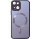 Чохол TPU+Glass Sapphire Midnight with MagSafe для Apple iPhone 14 (6.1") Фіолетовий / Deep Purple