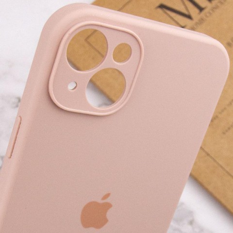 Чохол Silicone Case Full Camera Protective (AA) для Apple iPhone 13 (6.1") Рожевий / Pink Sand