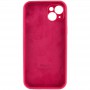 Чохол Silicone Case Full Camera Protective (AA) для Apple iPhone 13 (6.1") Червоний / Rose Red / PVH