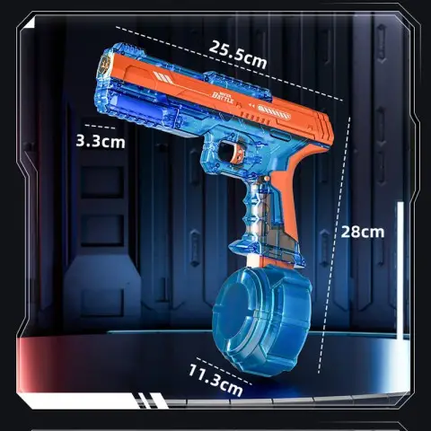Водяний акумуляторний пістолет Water Gun 66-35 (500ml) with lithium battery Blue / Orange