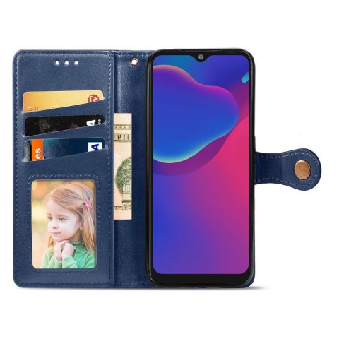 Шкіряний чохол-книжка GETMAN Gallant (PU) для ZTE Blade V2020 Smart Синій