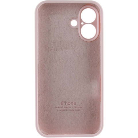 Чохол Silicone Case Full Camera Protective (AA) для Apple iPhone 16 Plus (6.7") Рожевий / Chalk Pink