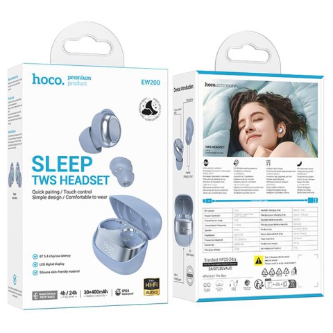 Бездротові TWS навушники Hoco EW200 Elegant Blue