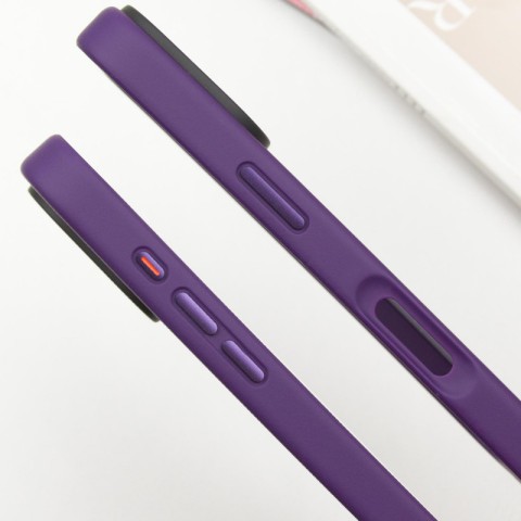 TPU+PC чохол Metal Buttons для Apple iPhone 16 Pro (6.3") Темно-Фіолетовий