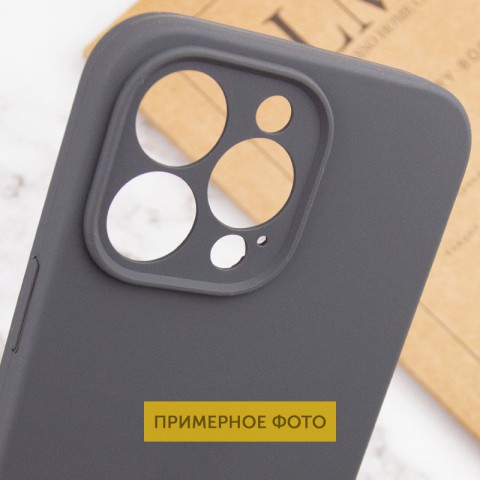 Чохол Silicone Case Full Camera Protective (AA) NO LOGO для Apple iPhone 16 (6.1") Сірий / Dark Gray