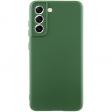 Чохол Silicone Cover Lakshmi Full Camera (AA) для Samsung Galaxy S21 FE Зелений / Dark green