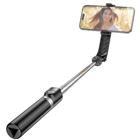 Монопод для селфі Hoco K20 з триногами + знімний BT пульт Black