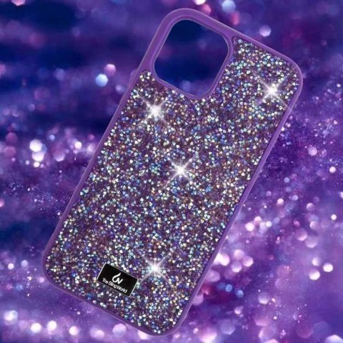 TPU чохол Bling World Rock Diamond для Apple iPhone 15 (6.1") Фіолетовий