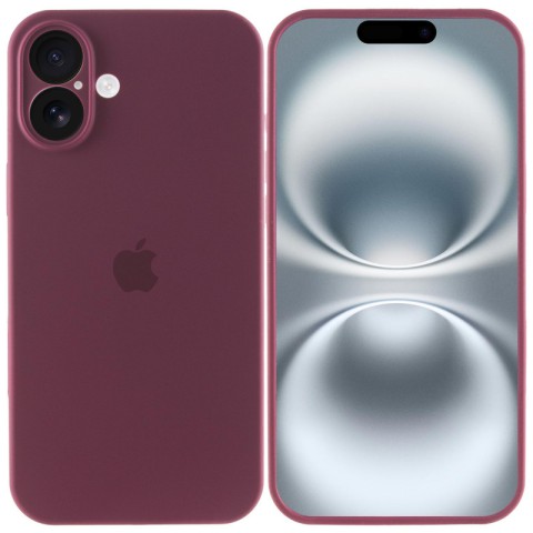Чохол Silicone Case Full Camera Protective (AA) для Apple iPhone 16 Plus (6.7") Бордовий / Plum