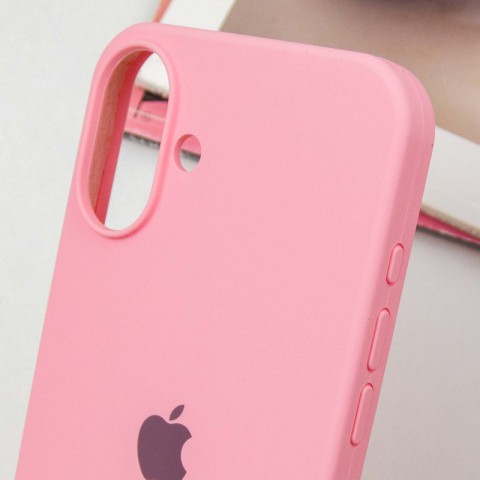 Чохол Silicone Case Full Protective (AA) для Apple iPhone 16 (6.1") Рожевий / Light pink