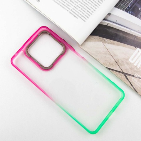 Чохол TPU+PC Fresh sip series для Xiaomi Redmi Note 13 4G Салатовий / Рожевий