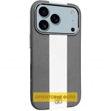 Шкіряний чохол Rally with MagSafe для Apple iPhone 17 (6.3") Grey / White