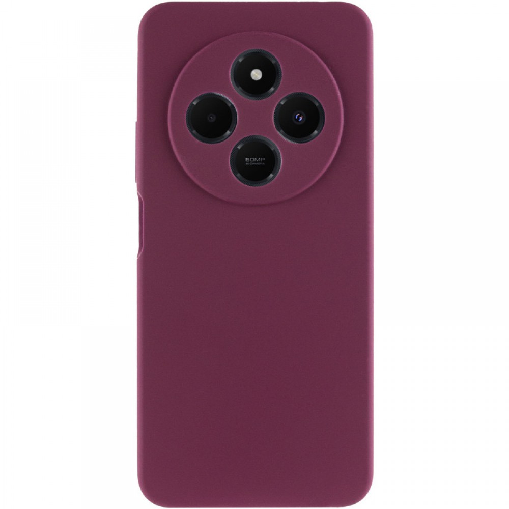 Чохол Silicone Cover Lakshmi Full Camera (AAA) для Xiaomi Redmi 14C / Poco C75 Бордовий / Plum